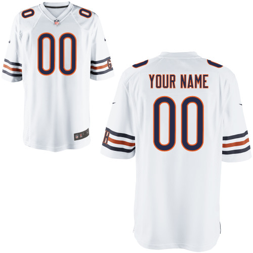 White Customized Youth Game Nike Chicago Bears Jersey