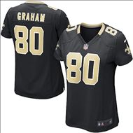 #80 Graham Black New Orleans Saints women NIKE Game Team jersey