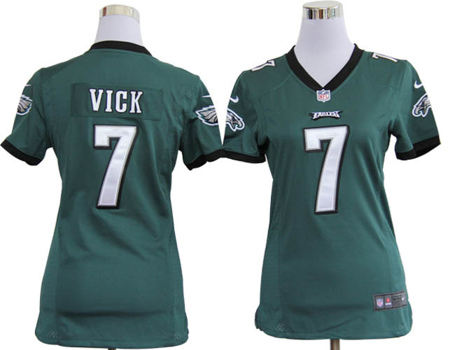 women NIKE Vick Green jersey, Philadelphia Eagles #7 jersey