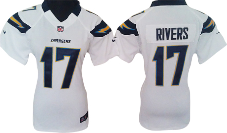 Chargers #17 Phillip Rivers white Women Nike NFL Jersey