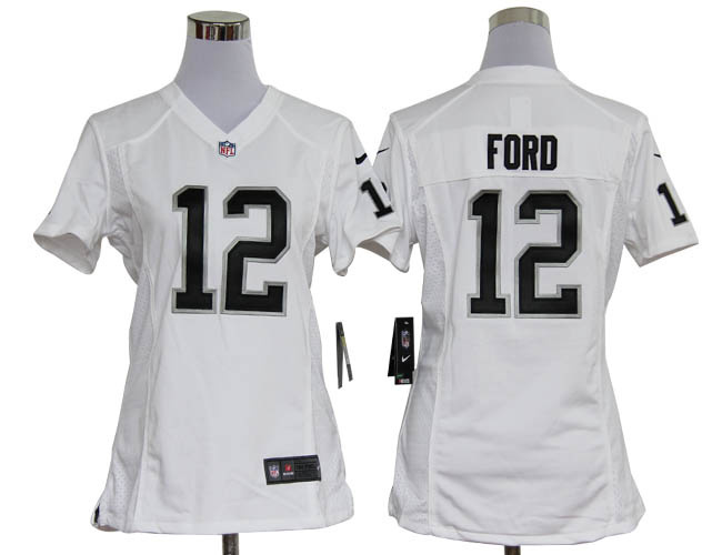 NIKE Oakland Raiders #12 Ford women jersey in white