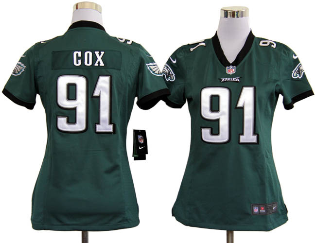 Cox jersey green #91 Women Nike NFL Philadelphia Eagles jersey