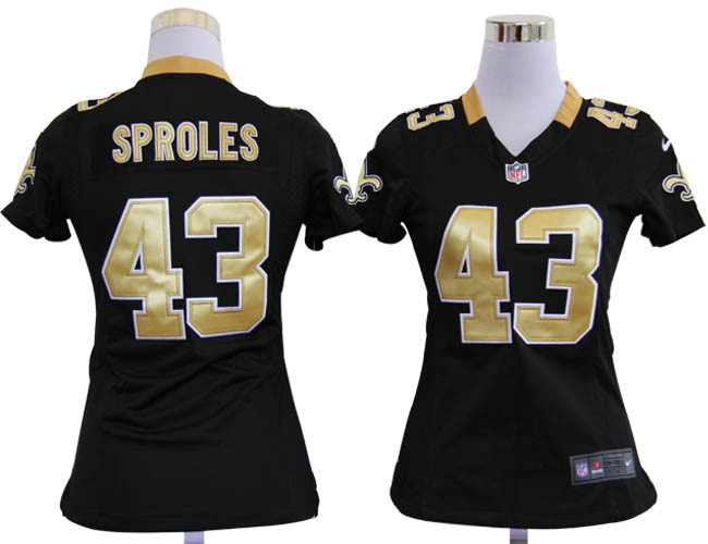 Sproles game Jersey: Nike Women game Nike NFL #43 New Orleans Saints Jersey In black color