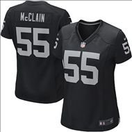 Black #55 McCLAIN Oakland Raiders women NIKE Game Team jersey