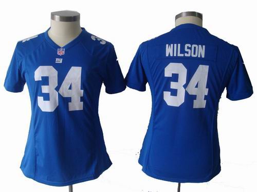 Wilson blue Giants Women Fashion Nike NFL Jersey