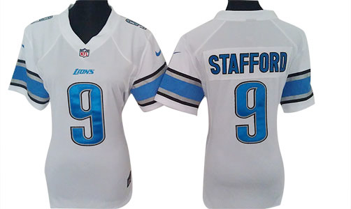 Stafford white Lions Women Fashion Nike NFL Jersey