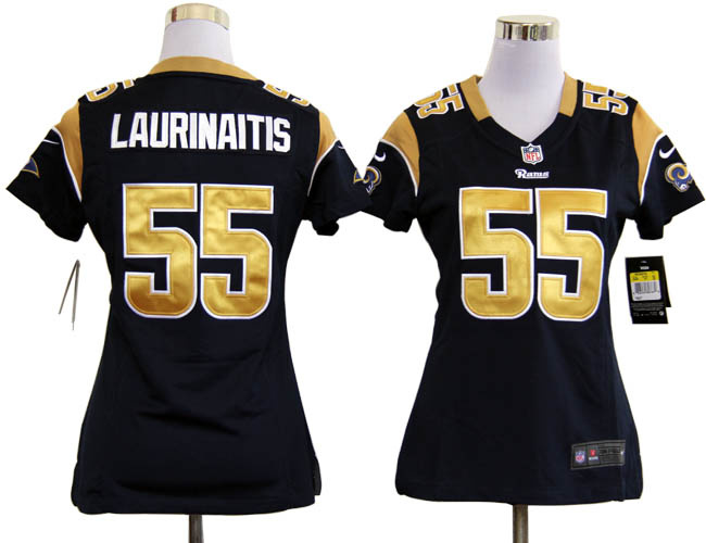 NIKE St.Louis Rams #55 James Laurinaitis women jersey in blue