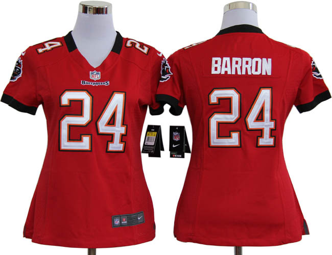 #24 Mark Barron red Tampa Bay Buccaneers women NIKE jersey