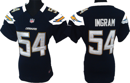 Melvin Ingram game Jersey: Nike Women Nike NFL #54 San Diego Chargers Jersey In dark blue color