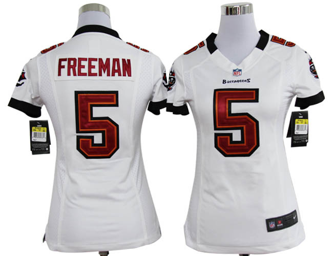 women NIKE Freeman white jersey, Tampa Bay Buccaneers #5 jersey