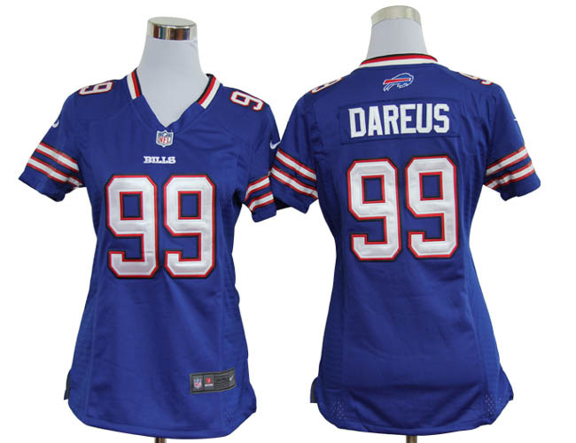 women NIKE Dareus blue jersey, Buffalo Bills #99 jersey