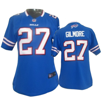 blue Gilmore Bills Women Nike NFL #27 Jersey