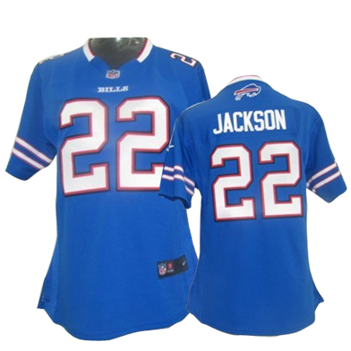 blue Jackson Women Nike NFL Buffalo Bills #22 Jersey
