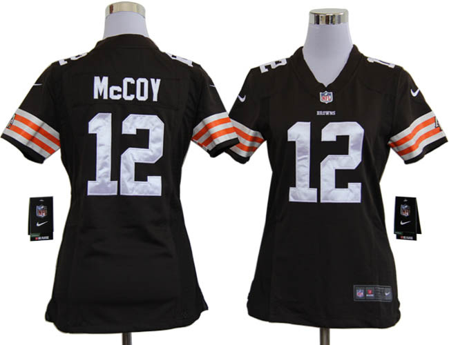 Browns #12 McCoy Brown Women Nike NFL Jersey