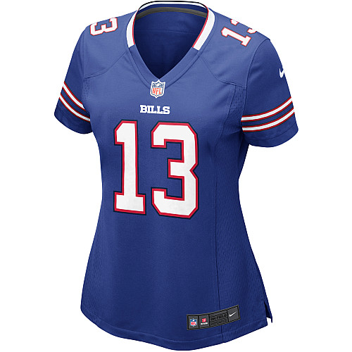 Johnson blue Bills Women Fashion Nike NFL Jersey