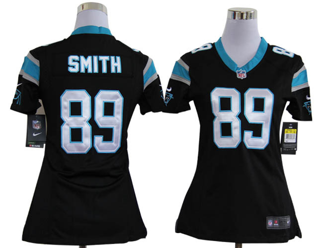 Panthers #89 Steve Smith black Women Nike NFL Jersey