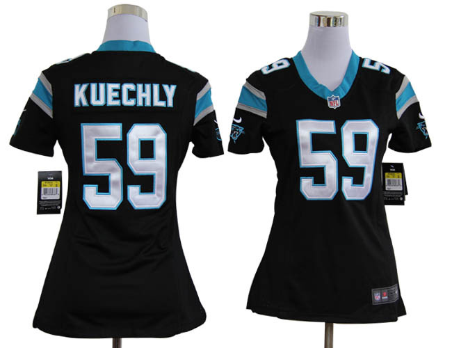 Kuechly jersey black #59 Women Nike NFL Carolina Panthers jersey