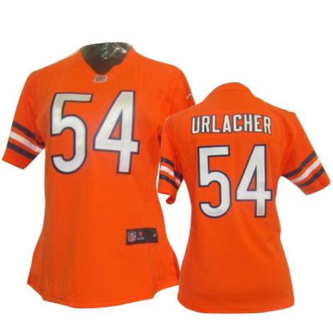 Bears #54 Urlacher Orange Women Nike NFL Jersey