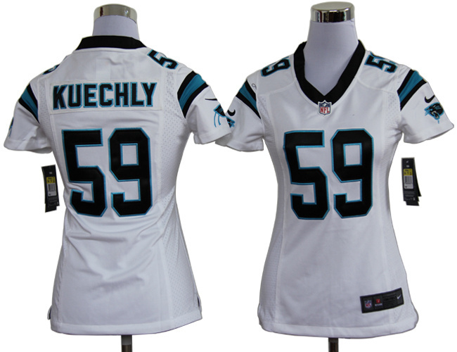 NIKE Carolina Panthers #59 Kuechly women jersey in white