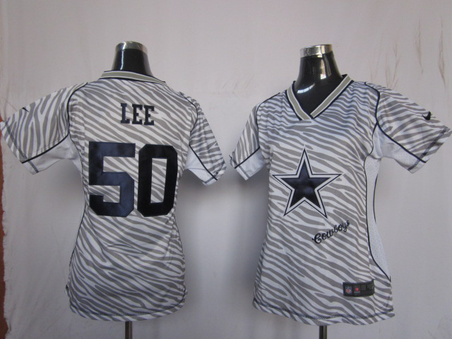 Zebra #50 Sean Lee Dallas Cowboys women NIKE Draft Him II Top Zebra Fashion jersey
