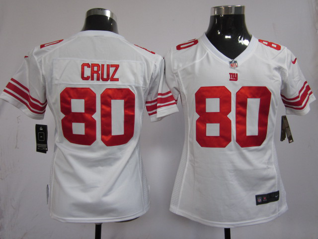 White #80 Victor Cruz buffalo bills women NIKE game jersey
