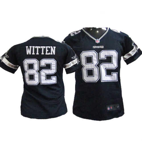 #82 witten blue color dallas cowboys women NIKE game jersey