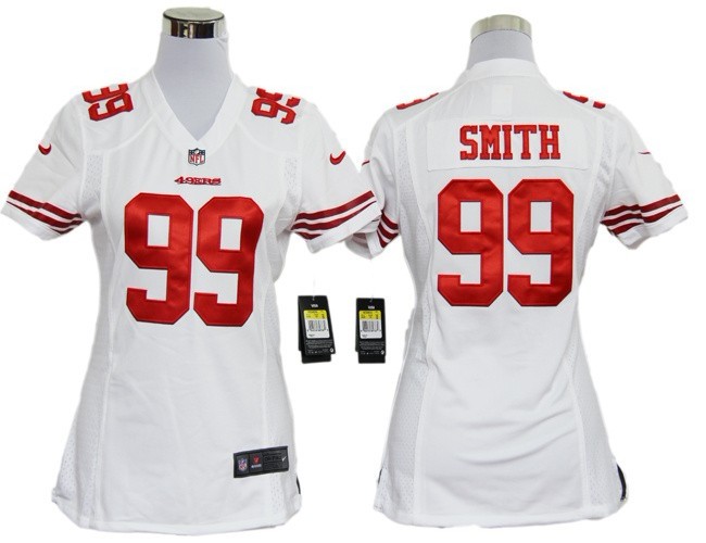 NIKE women white Aldon Smith jersey, buffalo bills #99 Portrait Fashion Game jersey