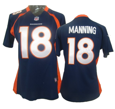 Manning Jersey: Nike Women Nike NFL #18 Denver Broncos Jersey In Blue