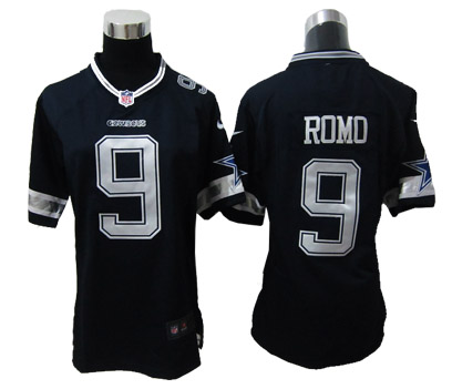 NIKE  women Blue Romo jersey, Dallas Cowboys #9 jersey