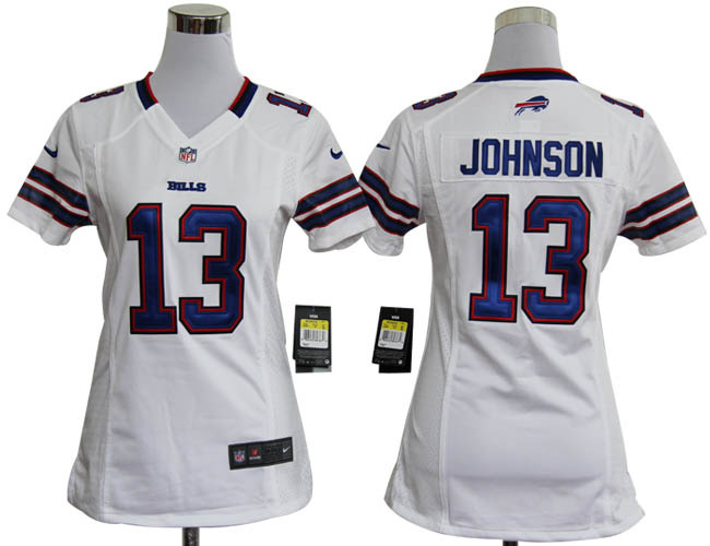 johnson Jersey: Nike Women Nike NFL #13 buffalo bills Jersey In white