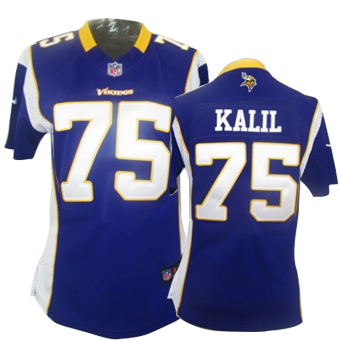 purple Kalil Vikings Women Nike NFL #75 Jersey