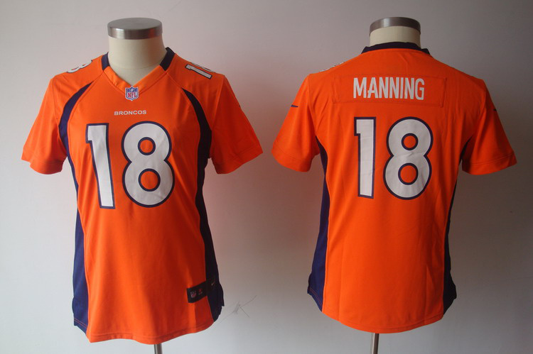 orange Manning Women 2012 Nike NFL Denver Broncos #18 Jersey