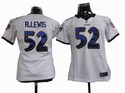 Ravens #52 Ray Lewis white Women 2012 Nike NFL Jersey