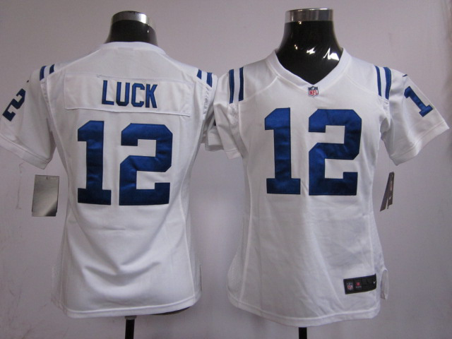 Andrew Luck jersey White #12 Women game Nike NFL Indianapolis Colts jersey