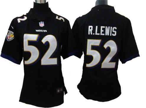 black #52 R.Lewis Baltimore Ravens women NIKE jersey