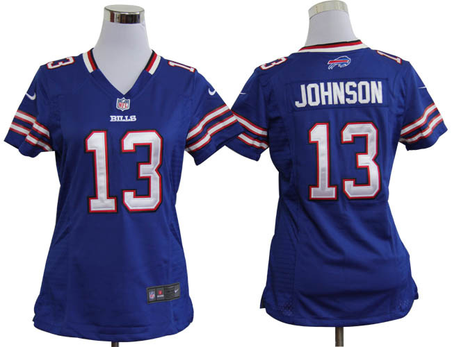#13 johnson blue buffalo bills women NIKE game jersey