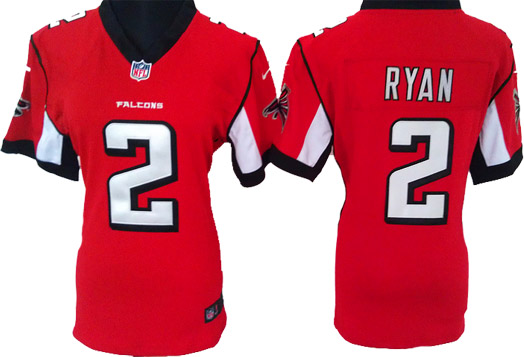 #2 Ryan red Atlanta Falcons women NIKE jersey