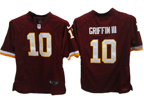 red Griffin III Women Nike NFL Washington Redskins #10 Jersey