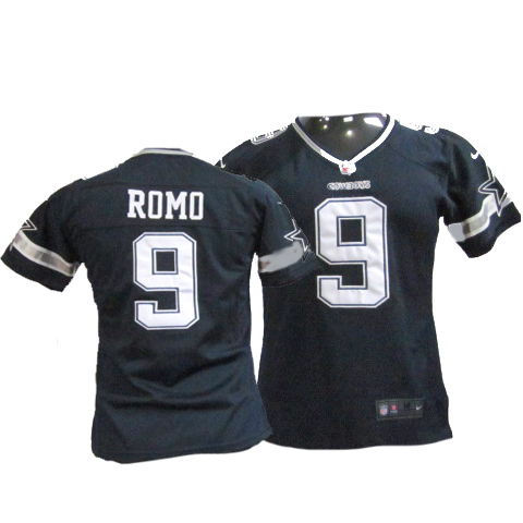 #9 romo blue color dallas cowboys women NIKE jersey