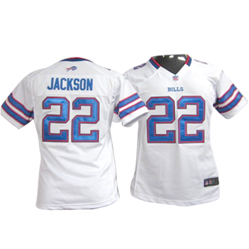 white color #22 jackson buffalo bills women NIKE jersey