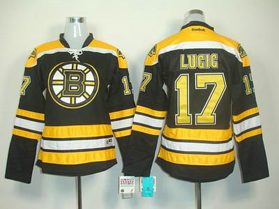 NHL Bruins #17 Lucic Womens Black Jersey