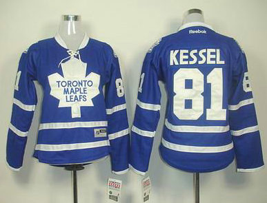Phil Kessel Womens Jersey: #81 NHL Toronto Maple Leafs Jersey in Blue