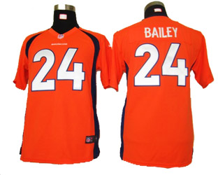 Orange #24 Bailey Nike Game Denver Broncos youth jersey