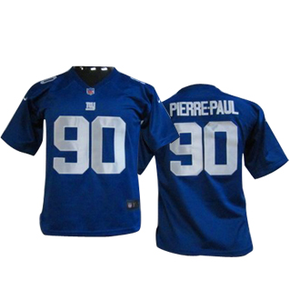giants #90 PIERRE-PAUL blue youth Nike NFL Jersey