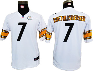 Roethlisberger White Nike NFL Pittsburgh Steelers Youth Jersey