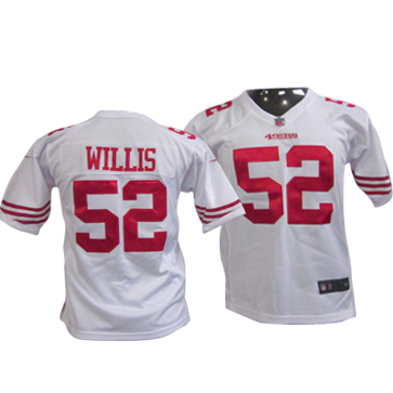 white willis kids Nike NFL 49ers #52 Jersey