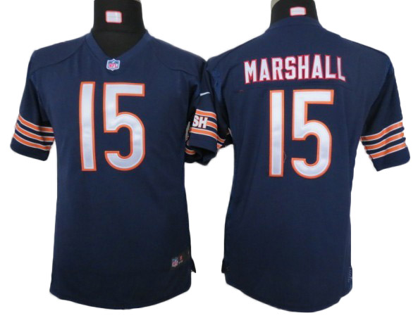 Nike youth Blue Marshall jersey, Nike Chicago Bears #15 jersey