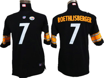 Nike youth Roethlisberger Black jersey, Nike Pittsburgh Steelers #7 jersey