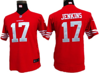red Jenkins youth Nike NFL 49ers #17 Jersey
