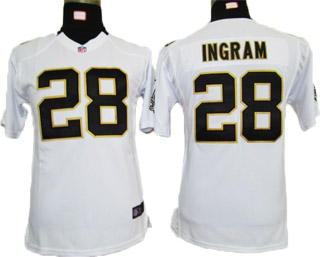 Nike Youth White Ingram jersey, New Orleans Saints #28 jersey